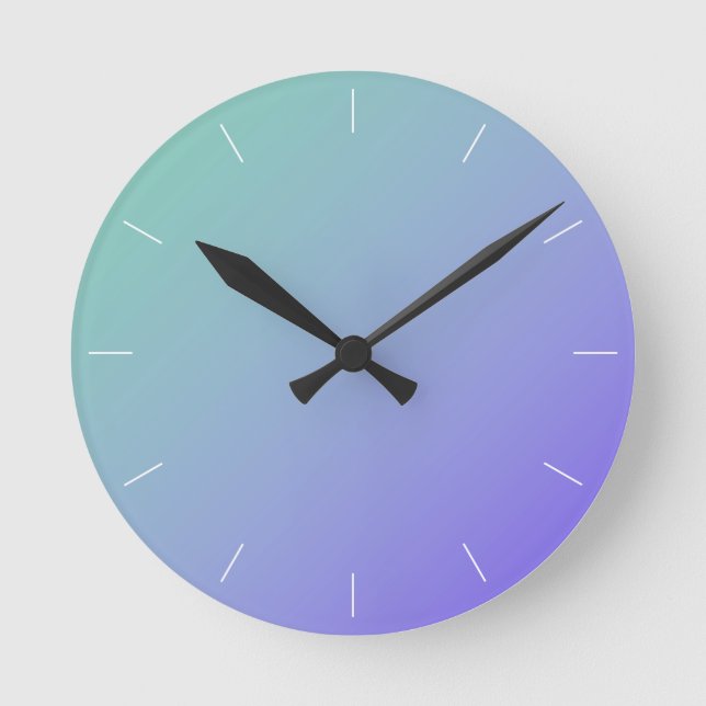 In AQUAMARIN einfügen | abstrakt wählen Sie eine F Runde Wanduhr (Vorderseite)