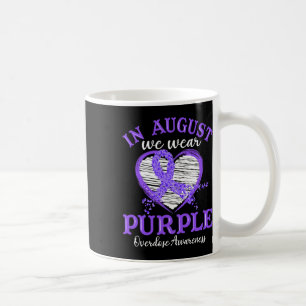 In August We Wear Purple Overdose Awareness Month Kaffeetasse