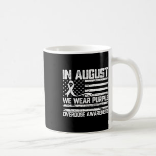 In August We Wear Purple Overdose Awareness Month Kaffeetasse
