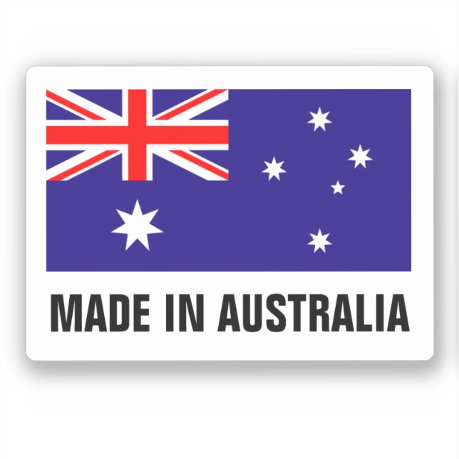 In Australien hergestellte Vinyl-Aufkleber für ben Aufkleber (Vorderseite)
