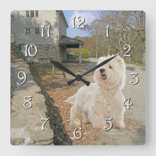 In Autumn Quadratische Wanduhr