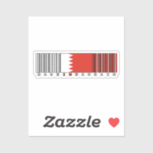 In Bahrain hergestellter Barcode-Flaggenaufkleber Aufkleber
