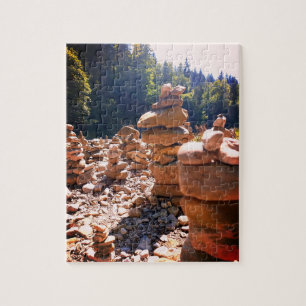 In Balance – Steintürme in der Natur Puzzle