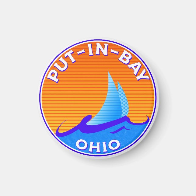 In Bay Ohio Lake Erie Sailing Magnet (Vorne)