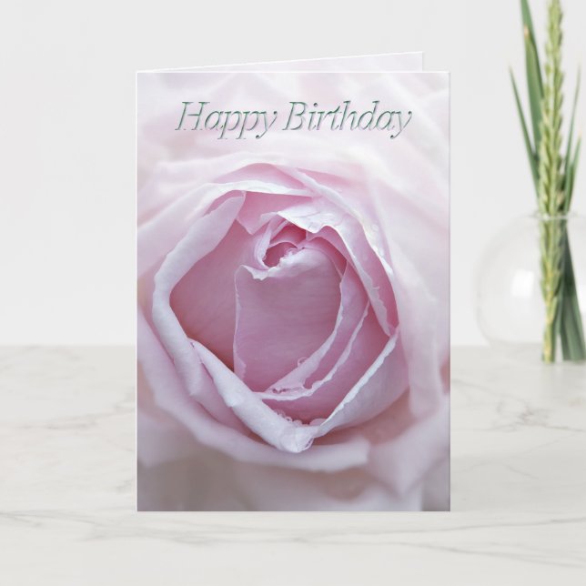 In Beautiful pink rose birthday card Karte (Vorderseite)