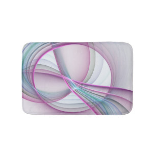 In Bewegung, moderne abstrakte farbenfrohe Fraktal Badematte