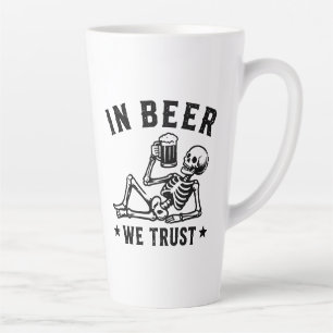 In Bier we trust chillin' Skelett Beer Pong Milchtasse