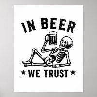 In Bier we trust chillin' Skelett Beer Pong