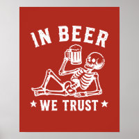 In Bier we trust chillin' Skelett Beer Pong