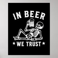 In Bier we trust chillin' Skelett Beer Pong