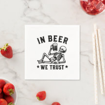 In Bier we trust chillin' Skelett Beer Pong