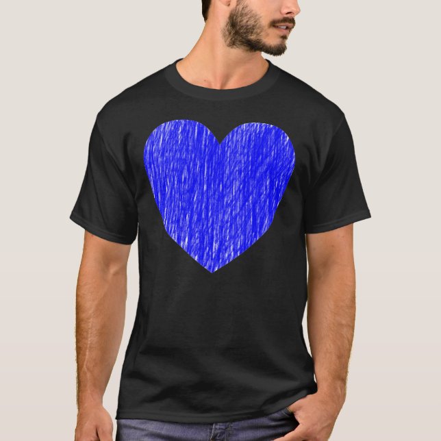 in blau gefangen T-Shirt (Vorderseite)