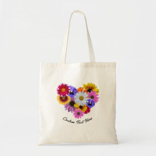 In Bloom - Heart Shaped floral Bouquet Tragetasche