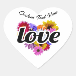 In Bloom - Liebe Herz geformt Blumenstrauß Herz-Aufkleber