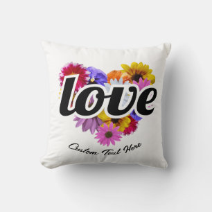 In Bloom - Liebe Herz geformt Blumenstrauß Kissen