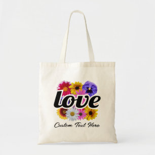 In Bloom - Liebe mit Square Floral Bouquet Tragetasche