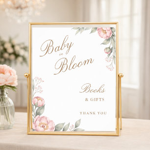 In Bloom Mädchen Enthüllung Baby Shower Bücher & G Poster