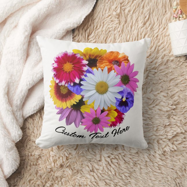 In Bloom - Round Floral Bouquet Kissen (Decke)