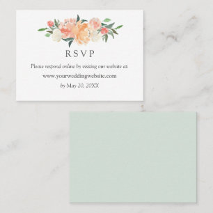 In bloom Wedding RSVP Online Website Business Car Visitenkarte
