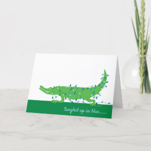 In Blue Holiday Card verwickelt Karte