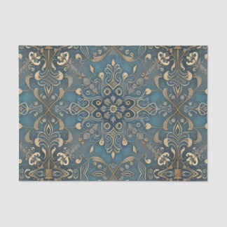 in blue seidenpapier