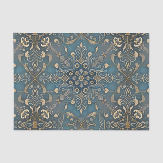 in blue seidenpapier (Vorderseite)