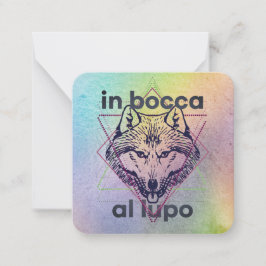 In Bocca al lupo viel Glück Castmato Eröffnung Nac Mitteilungskarte