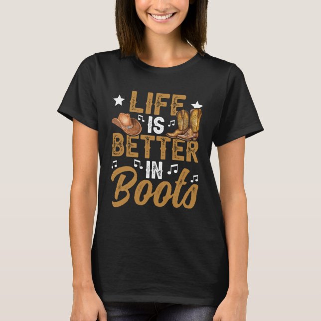 In Boots Line Dance Line Dancer T-Shirt (Vorderseite)