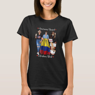 In C Geborene kolumbianische DNA-Blutflagge T-Shirt
