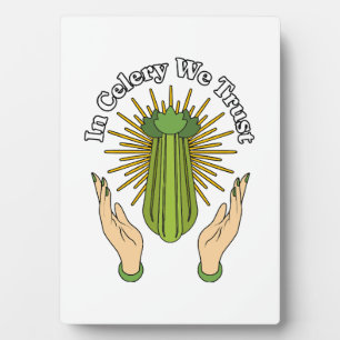 In Celery We Trust - Liebhaber von Selleriesaft Lu Fotoplatte