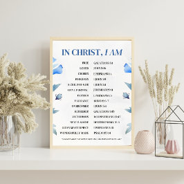 In Christus bin ich – Bibelvers zur christlichen I Poster