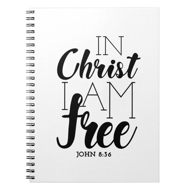 In Christus bin ich freie Schrift Versprechen Frei Notizblock (Vorderseite)