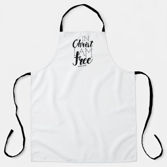 In Christus bin ich freie Schrift Versprechen Frei Schürze (Vorderseite)