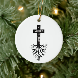 In Christus verwurzelt Christlicher Glaube Bibel Keramik Ornament