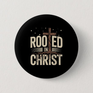 In Christus verwurzelt kreuzt Jesus Christlichen G Button