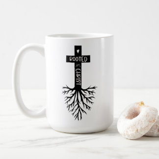 In Christus verwurzelter christlicher Glaube Bibel Kaffeetasse