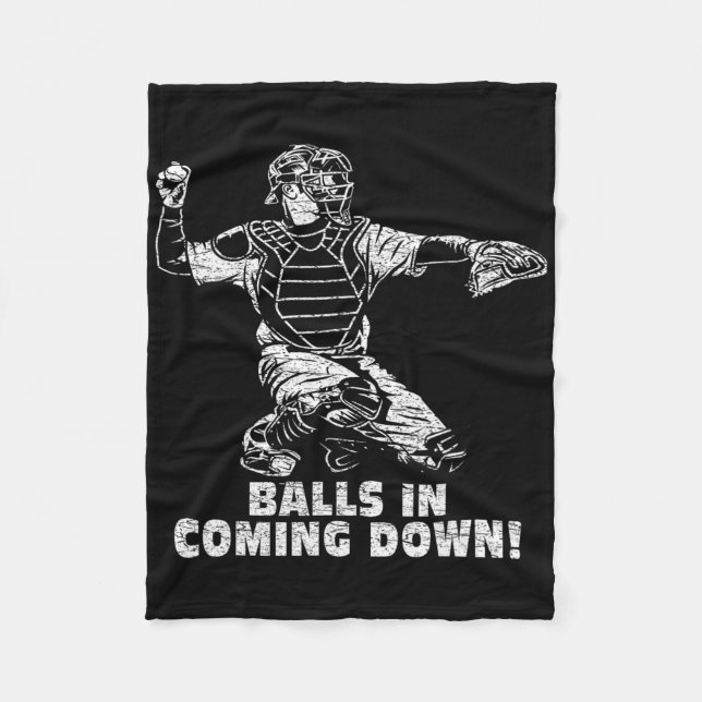 In Coming Down Sell Softll Catcher Funny Saying  Fleecedecke (Vorderseite)