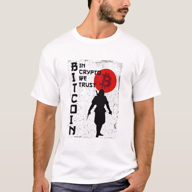 In Crypto vertrauen wir Bitcoin Samurai T-Shirt (Vorderseite)