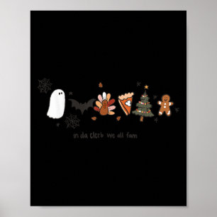 In Da Clerb wir alle Fam Halloween Erntedank Chri Poster
