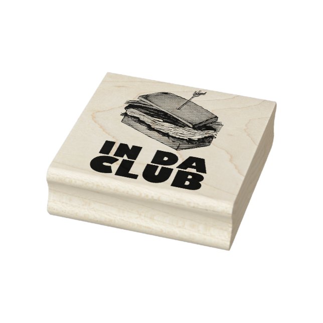 In Da Club Turkey Club Sandwich Diner Food Feinsch Gummistempel (Stempel)