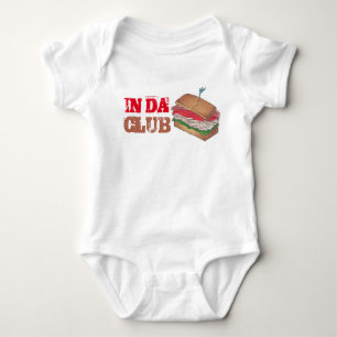 In Da Club Turkey Club Sandwich Funny Feinschmecke Baby Strampler