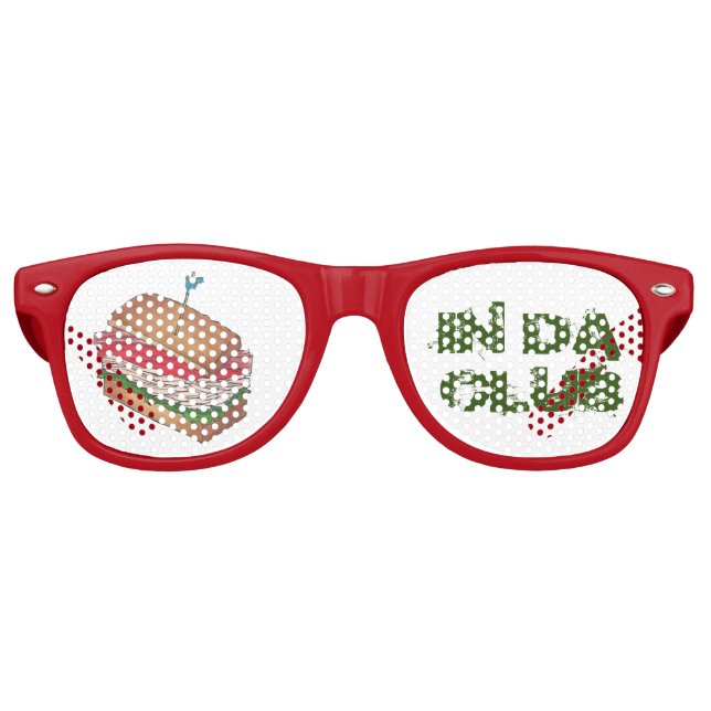 In Da Club Turkey Club Sandwich Funny Feinschmecke Sonnenbrille (Vorderseite)