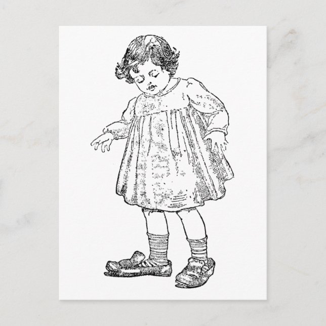 In Daddy's Shoes Postkarte (Vorderseite)