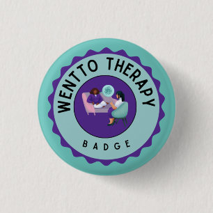 In das Abzeichen der Therapie gegangen Button
