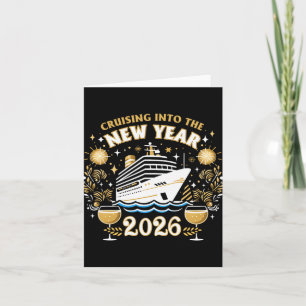 In das neue Jahr 2026 cruisen Familie Neujahr Tr Karte