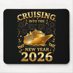 In das neue Jahr 2026 cruisen Frohes neues Jahr Fa Mousepad