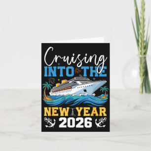 In das neue Jahr 2026 cruisen - passende Familient Karte