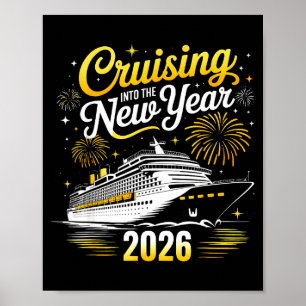 In das neue Jahr 2026 cruisen - passende Familient Poster