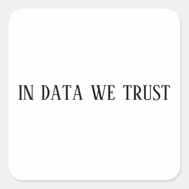 in data we trust sticker, math laptop stickers (Devant)