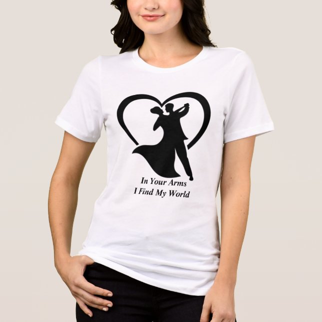 In deinen Armen finde ich meine Welt | Freefit Rom Tri-Blend Shirt (Vorderseite)